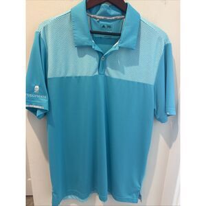 Adidas Men’s Golf Climachill 2 Metal Button Logo Mint Stretch Polo Shirt Size L